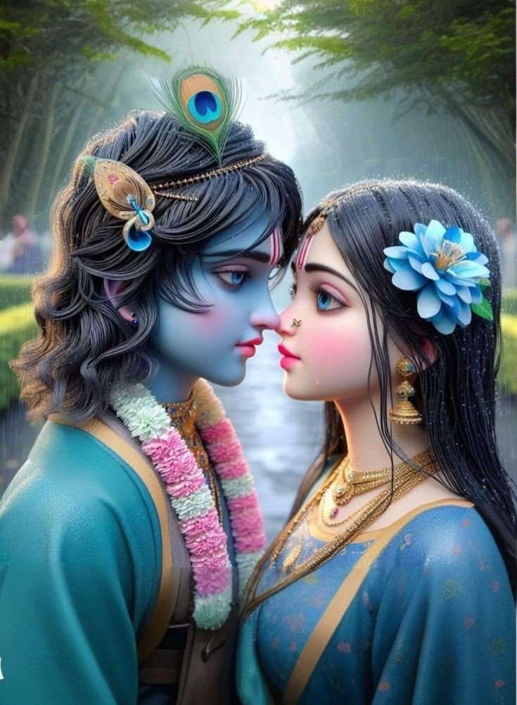 romantic radha krishna images